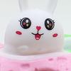 Bunny Cheese Squeeze Toy Stress Relief Rabbit Cup Cheese Fidget Toy Slow Rising Relaxation Stress Ball Simulated Cheese Sensory Toy