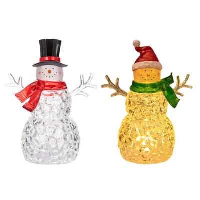 Lighted Christmas Snowman Decoration Tabletop Centerpiece Festival Figurine