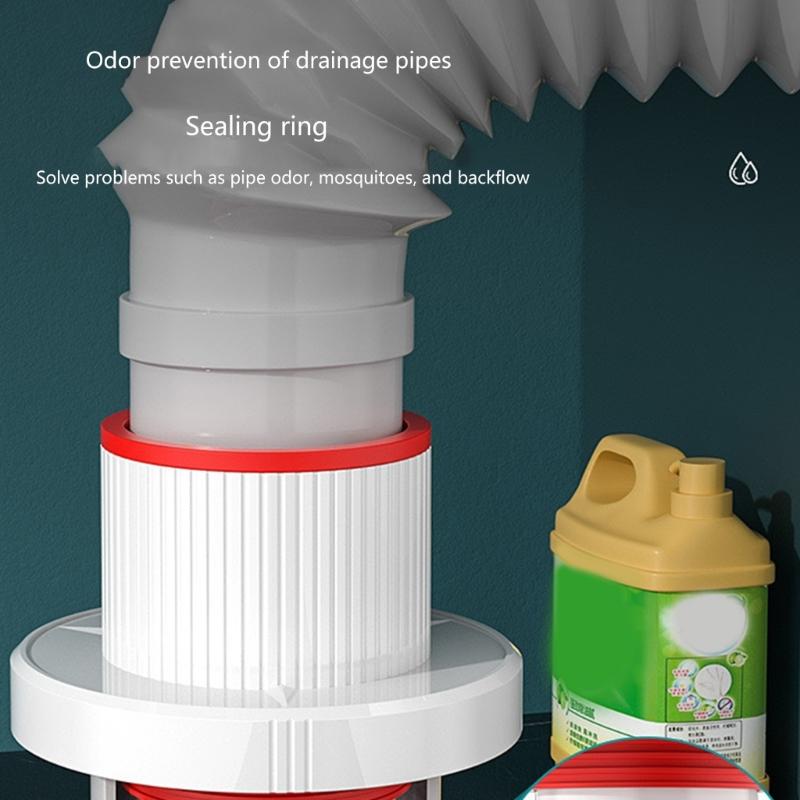 Convenient Drain Solution ABS Drain Seal Essential Drain Gasket Effective Solution Drain Odors Seal for Kitchen Bathroom