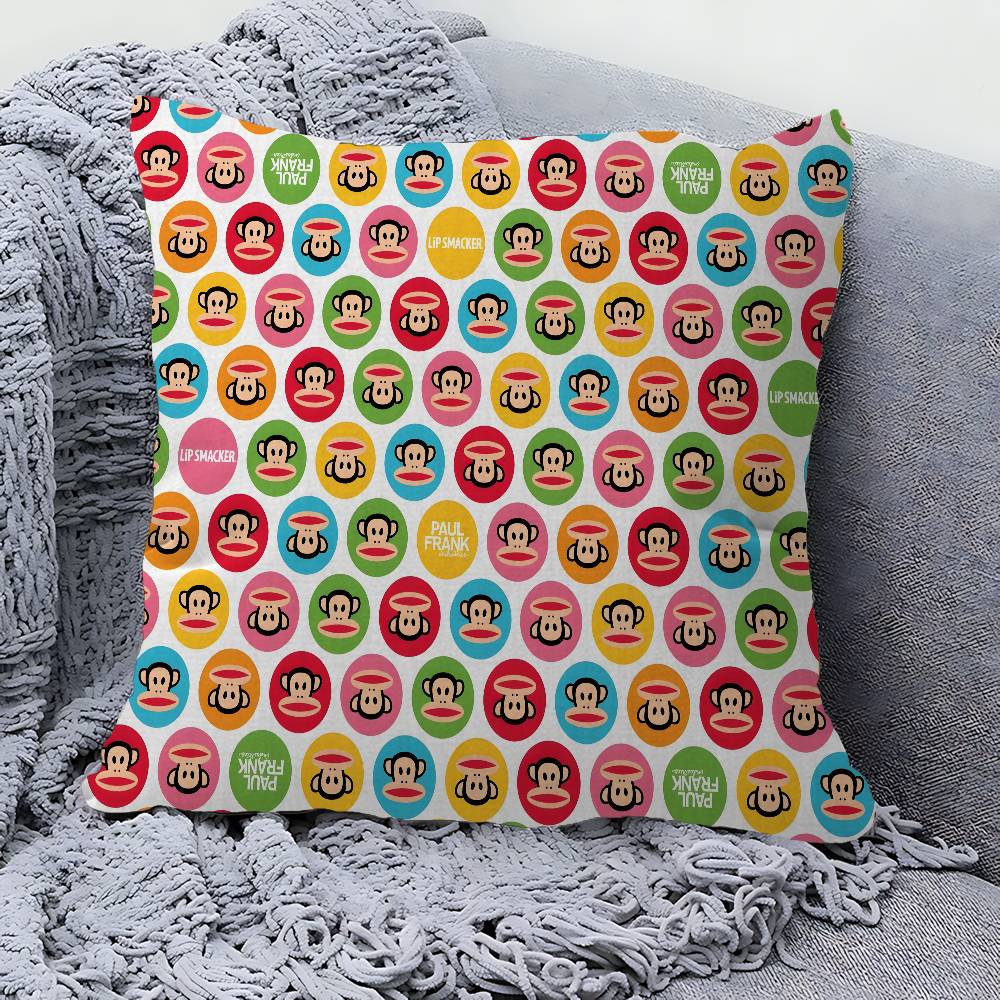 LLuxurious PPaul Frank Anime Pillow Cushion Cover Pillowcase Living Room Sofa Home Decor Customized