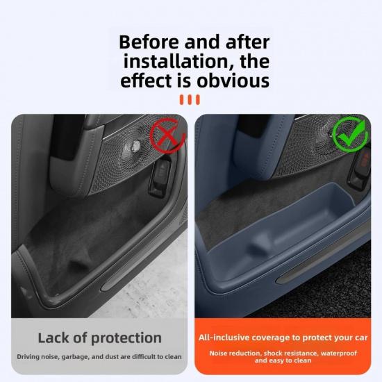 Car Door Silicone Storage Box for Zeekr 9X 2025 2026,Door Slot Pad Car Interior Organizer Anti-Slip Mat Modification Accessories