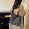 New simple literary Japanese plaid lightweight shoulder bag versatile casual large-capacity tote messenger bag