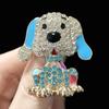 Classic Rhinestone Dog Brooches for Women Unisex Enamel Animal Pins Friend Event Party New Gifts Jewelry Decoration Accessories