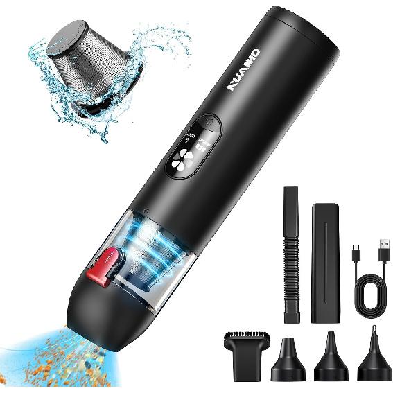 Беспроводной автомобильный пылесос, Высокомощный ручной пылесос 15000 Па, Портативный беспроводной с быстрой зарядкой USB C, Легкий ручной маленький пылесос для