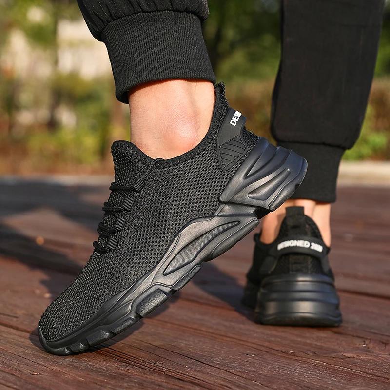 Men Running Shoes Breathable Lightweight Male Tennis Anti-Slip Outdoor Men'S Sneakers Soft Lace Up Sports Shoes Walking