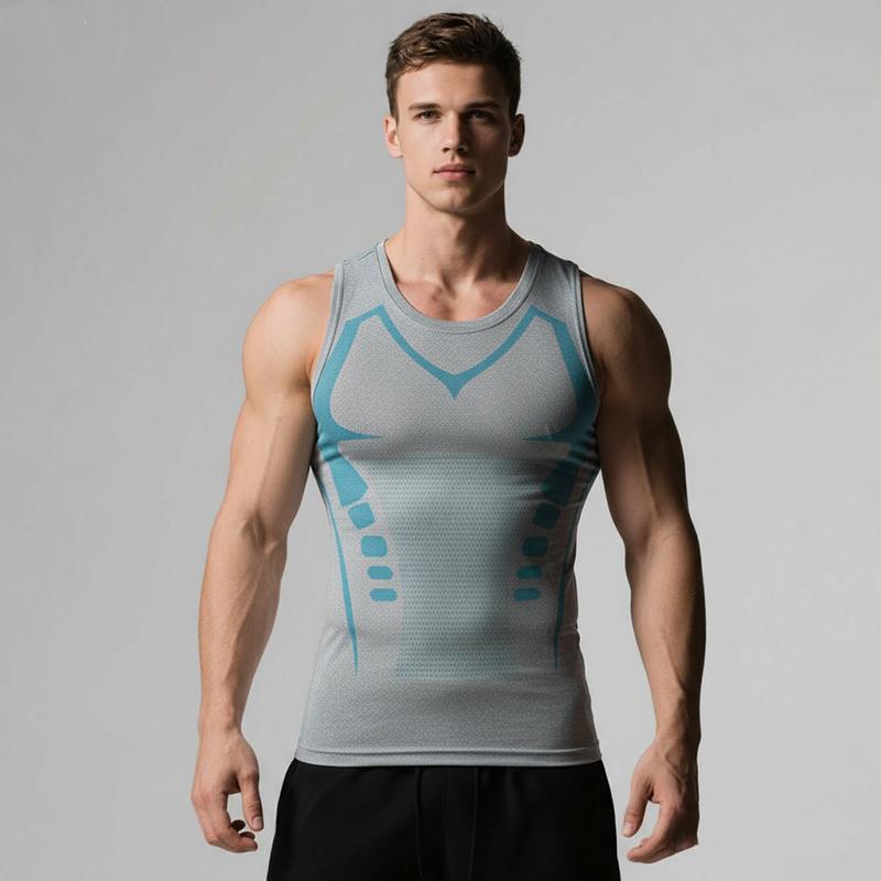 

3D Принт Мужская Майка для Бега Летняя Повседневная Мода Фитнес Круглый Вырез Без Рукавов Рубашка Уличный Спортзал Спортивная Быстросохнущая Мужская Жилетка 2XL серый