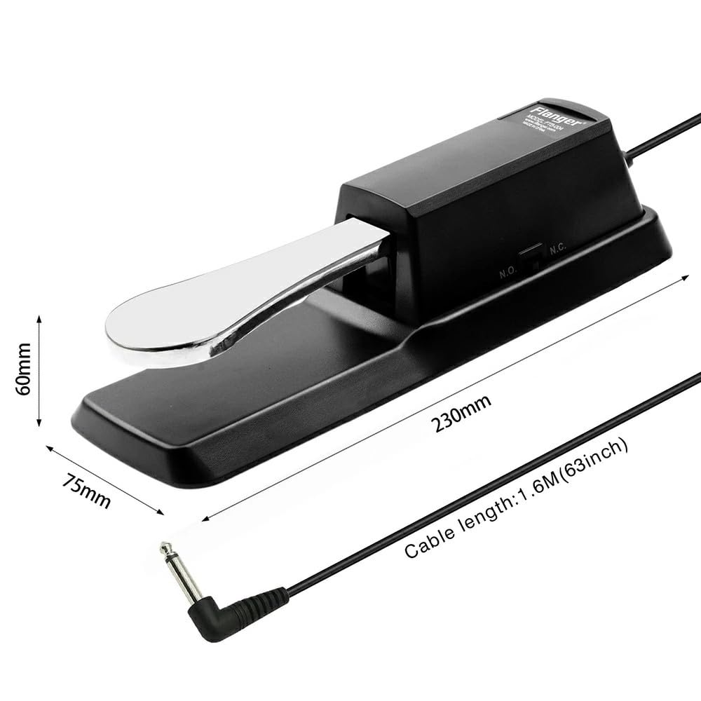 FLANGER Sustain Pedal Ideal for Keyboards and Digital Sustain Pedal with Polarity Switching FTB-004, Pianos, Pedal/Damper
