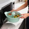 Microwave Silicone Steamer 3 Compartments Microwave Pot Heat Resistance Multifunctional Steamer Bowl Portable Air Fryer Pot Easy