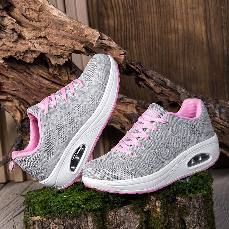 TUINANLE Women Sneakers Mesh White Sport Shoes Outdoor Heightening Female Casual Walking Shoes