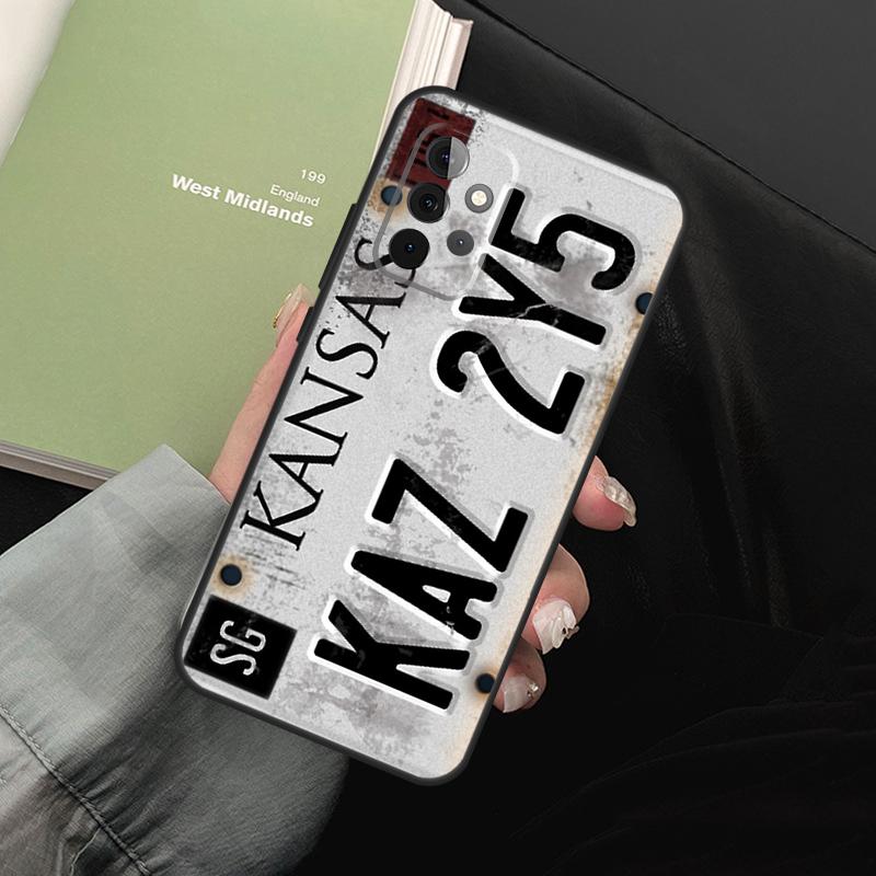 Supernatural License Plate For Samsung Galaxy A16 A06 A56 A36 A26 A05 A22 A32 A52 A54 A34 A14 A55 A15 A53 A33 A35 Case