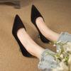 Women Leopard Grain Pumps Pointed Toe Party Mules Slip On High Heel Wedding Shoes