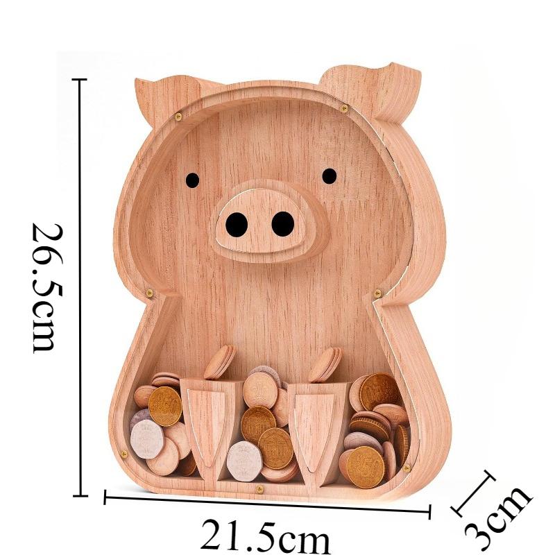 

Wooden Piggy Bank Desktop Money Boxes Household Modern Creative Savings Box Living Room Multi Functional Decoration Accessories