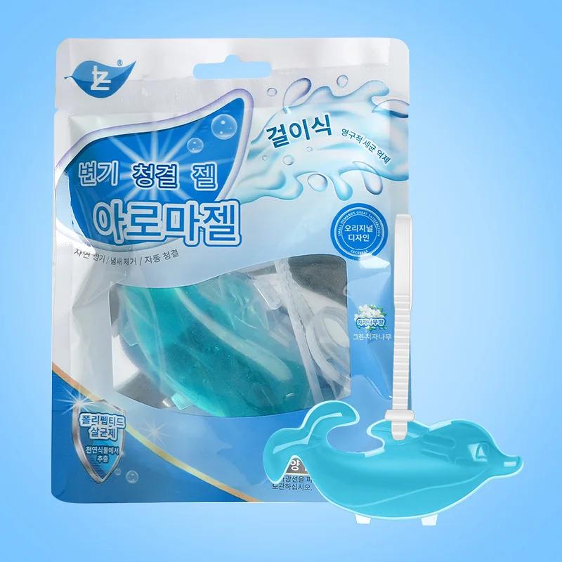 Aromatická dezinfekce WC čisticí gel - Závěsný gelový deodorant ve tvaru delfína, Dlouhotrvající vůně do koupelny Odstraňuje nečistoty Čisté nástroje