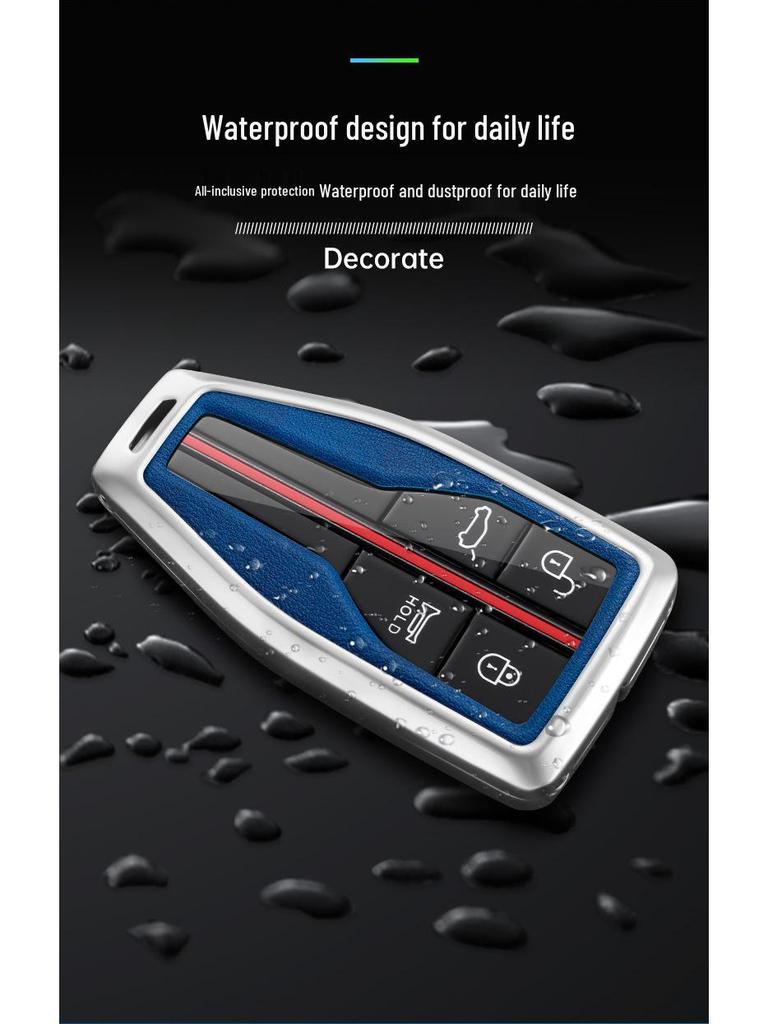 Hongqi H5/H7, HS5/HS7 Ochranné kovové kožené pouzdro na dálkový klíč