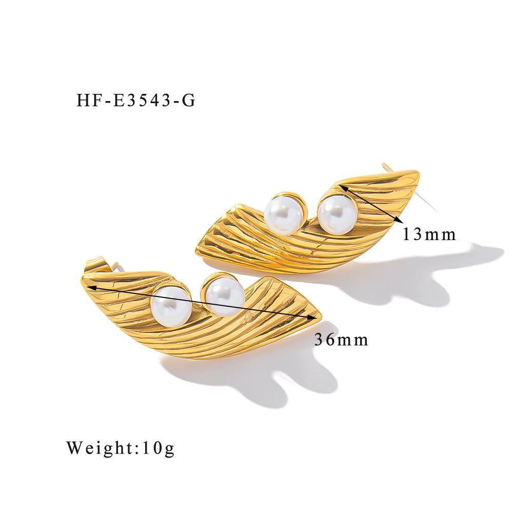 Geometric Zircon Retro Women's 18K Titanium Steel Earrings 2024