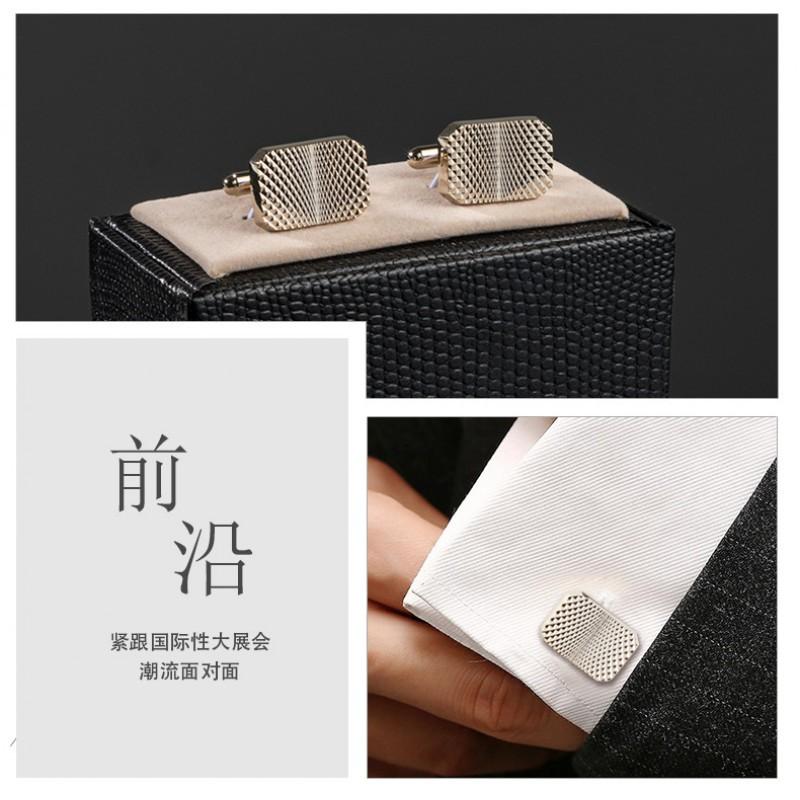Exquisite Electroplated Gold Batch Flower Metal Cufflinks Men's French Shirt