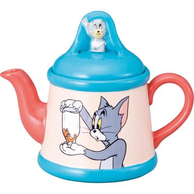 And 3D Animated Scene Toffee Figure 16 X Tom and Jerry Pink SAN4508 "Tom Jerry" Teapot, Approx. 350ml, Approx. 13cm, Tableware, Merchandise, & Blue,