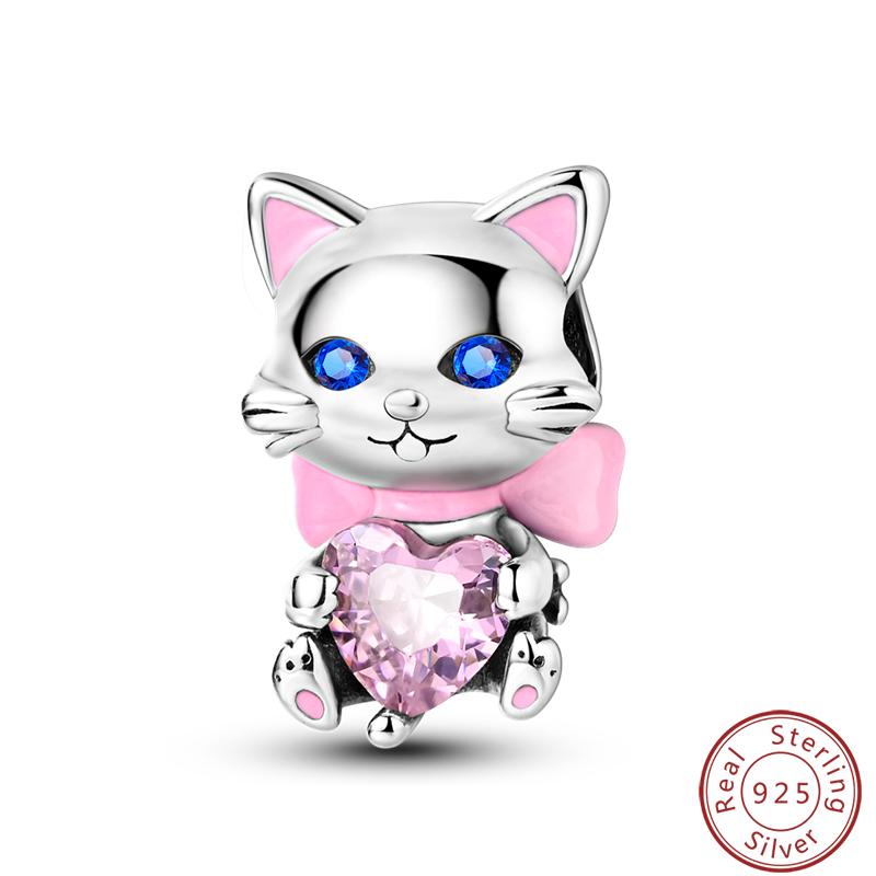 Cute Cat And Dog Series Copper Moon Butterfly Paw Print Charms 3Mm Diy Fine Jewelry Gifts Making