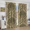 Vintage Zasłony Okienne zaciemniające William Morris Forest   Rustykalne Boho Zasłony Okienne z Ptakami i Roślinami   do Salonu Sypialni 21(W)*45(L