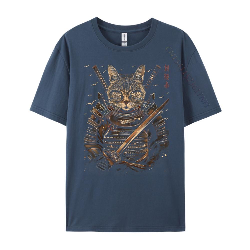 Cat Samurai Ninja Cat Samurai Art Ukiyo E Funny T Shirts Winter Shirts For Men Graphic T Shirts Men Male Clothes Tshirt for Men