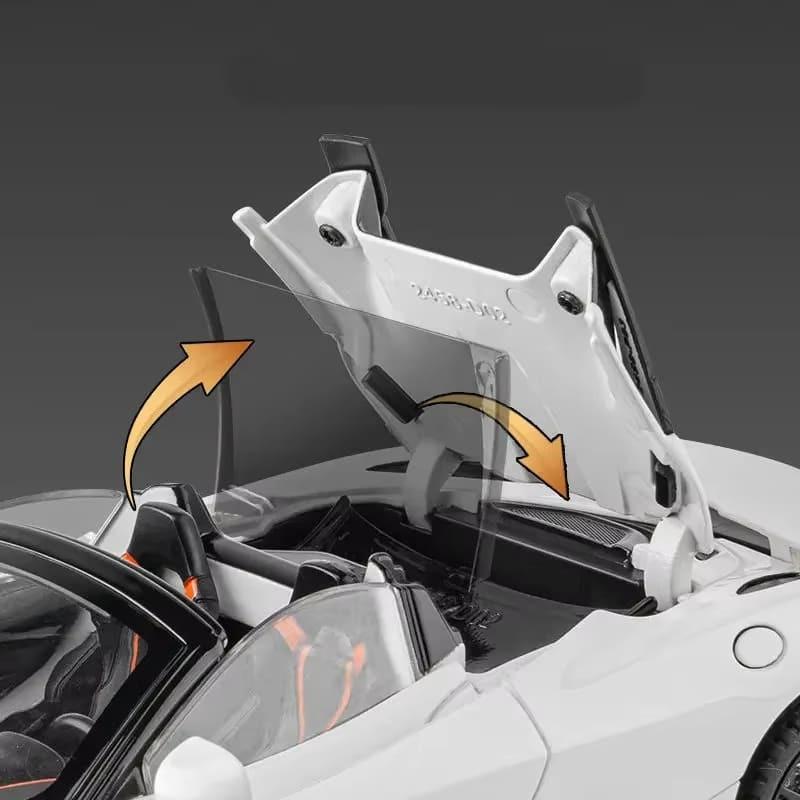 1:24 McLaren 720S Legeringsracerbilmodell Støpt metall Sportsbilmodell Simulering Lyd og lys Samleobjekter Barneleker Guttegave