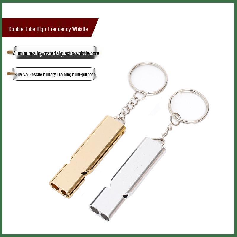 Double-Hole High-Pitched Outdoor Whistle for Sports Training and Survival