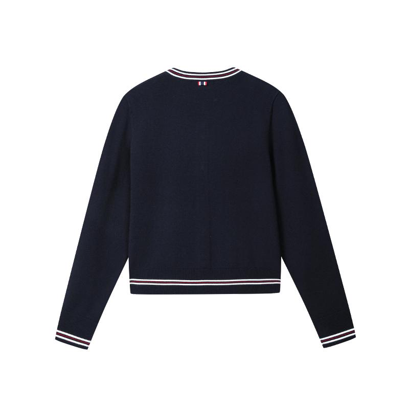 FILA Heritage DNA Woven Skin-Friendly Fashion Versatile Knit Sweater Women tops F51W638401FNV