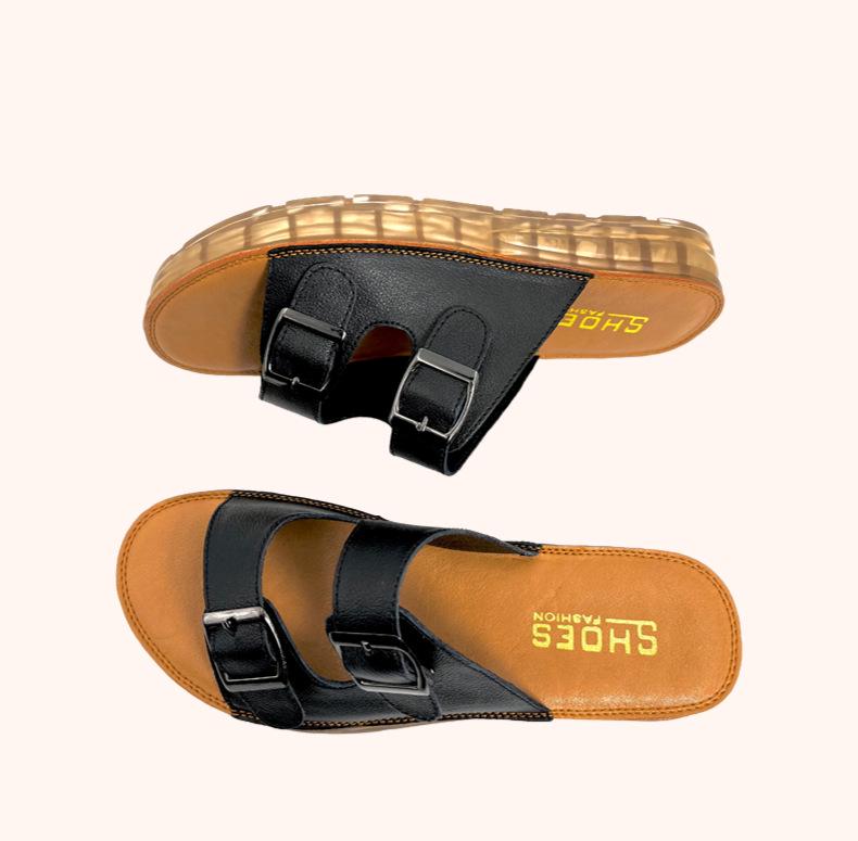 Women's Summer Leather Sandals 2025, Comfortable Soft Sole, Fashionable Versatile Outdoor Buckle Design