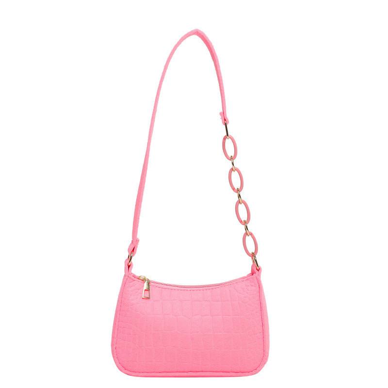 

Stylish Crescent Saddle Women s Handbag With Street Fashion Elements And Soft Pu Material рожевий