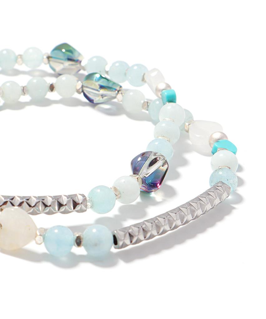 Polalita Ocean Heart Aquamarine Bracelet (Plt-Br-142_Skb)