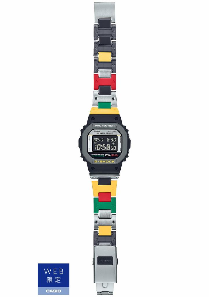 Casio G-Shock Uhr, Mix Tape Serie DW-5610MT-1JF, Herren, Mehrfarbig, Authentisches japanisches Produkt, Web-Exklusiv
