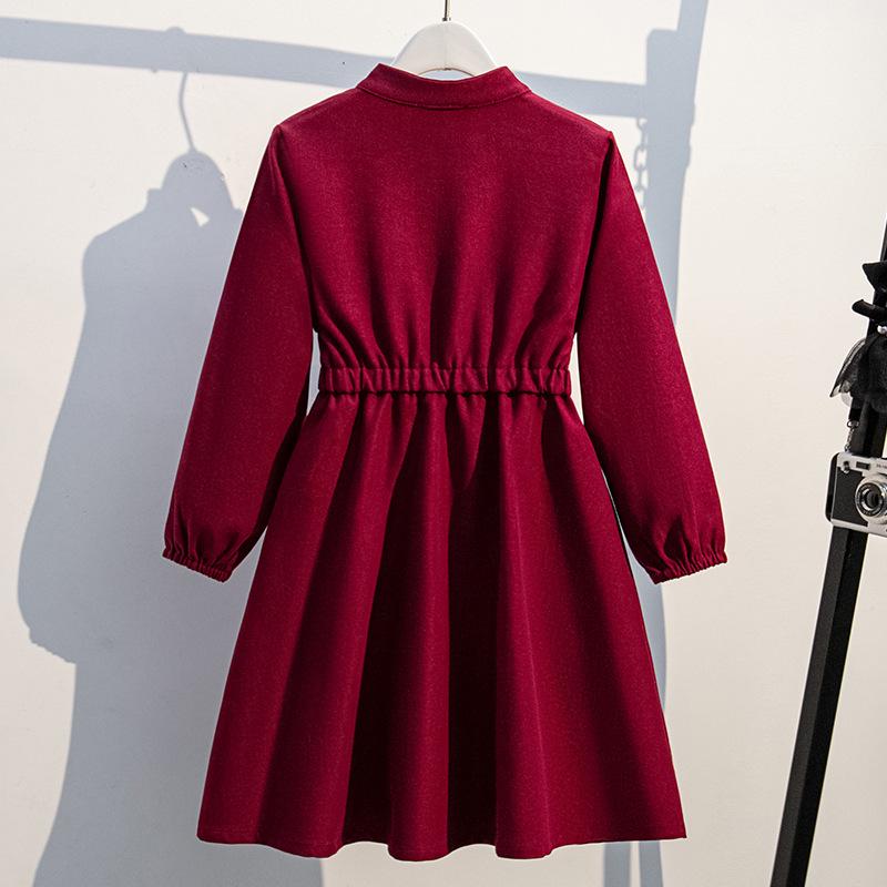 Girls' College Style Long Sleeve Princess Dress for Autumn and Spring