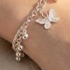 Sweet Beaded Bracelet Zinc Zinc Alloy Simple Bracelet Bangle Butterfly Pendant Bracelet  Daily