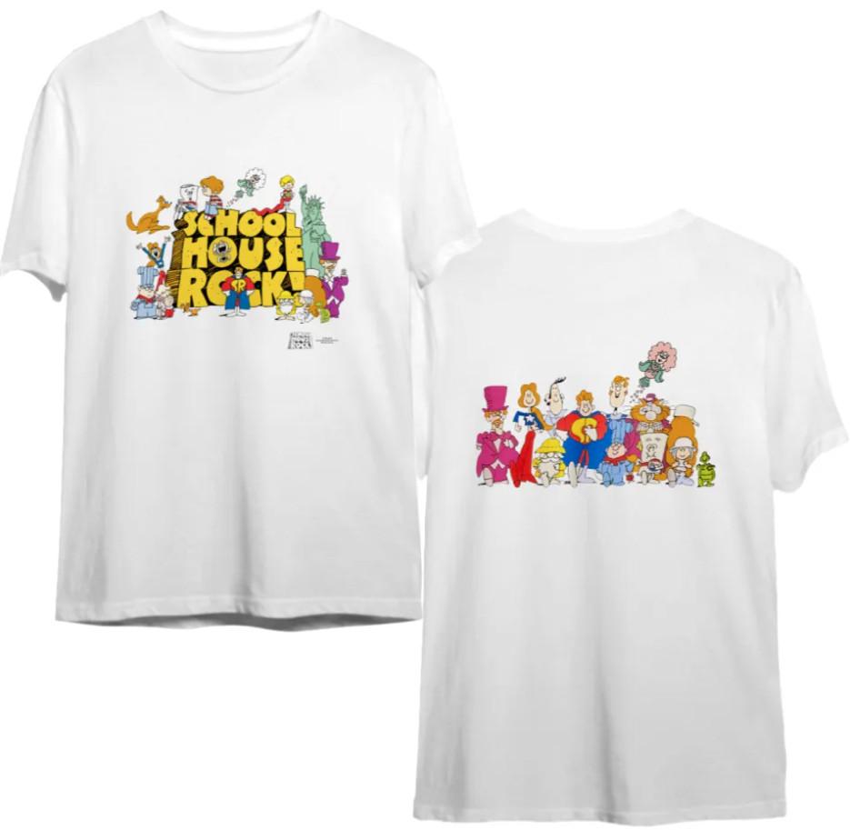 Official 1973 Schoolhouse Rock Movie Film T-Shirt – Vintage Cartoon Band Tee