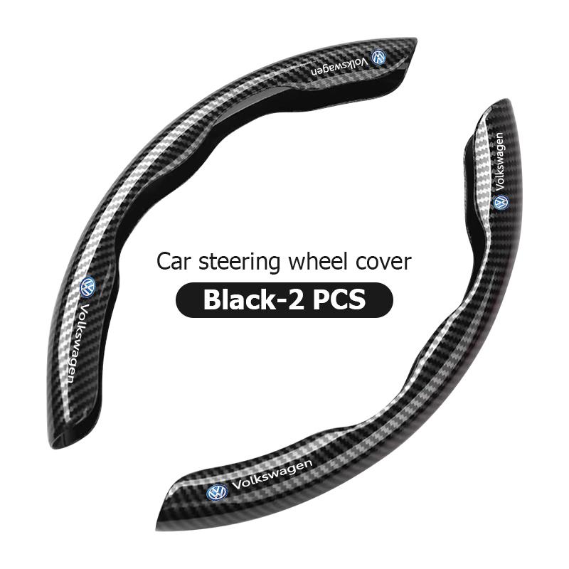 VFHJQ1 Half Pack Car Steering Wheel Non-slip Cover Auto Protector For Volkswagen VW Golf Jetta Passat Mk4 Mk5 Mk6 CC B5 B6 B7 Golf 4