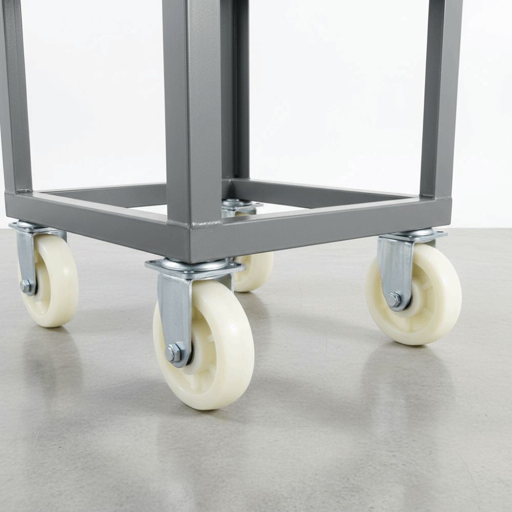 Soft Rubber Heavy Duty Casters Super Mute Universal Wheel White Nylon Universal Castor  Workbench