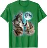 3 Wolfsmond Heulender Wolfskopf Lustige Wölfe Cool Lustig Unisex T-Shirt