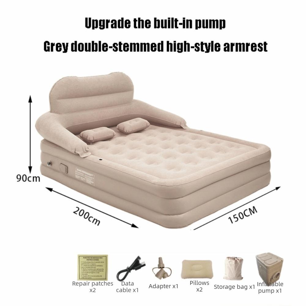 Automatic Inflation Inflatable Bed With Bedside Table Thickened Mattress Skin-friendly Increase Height Air Cushion