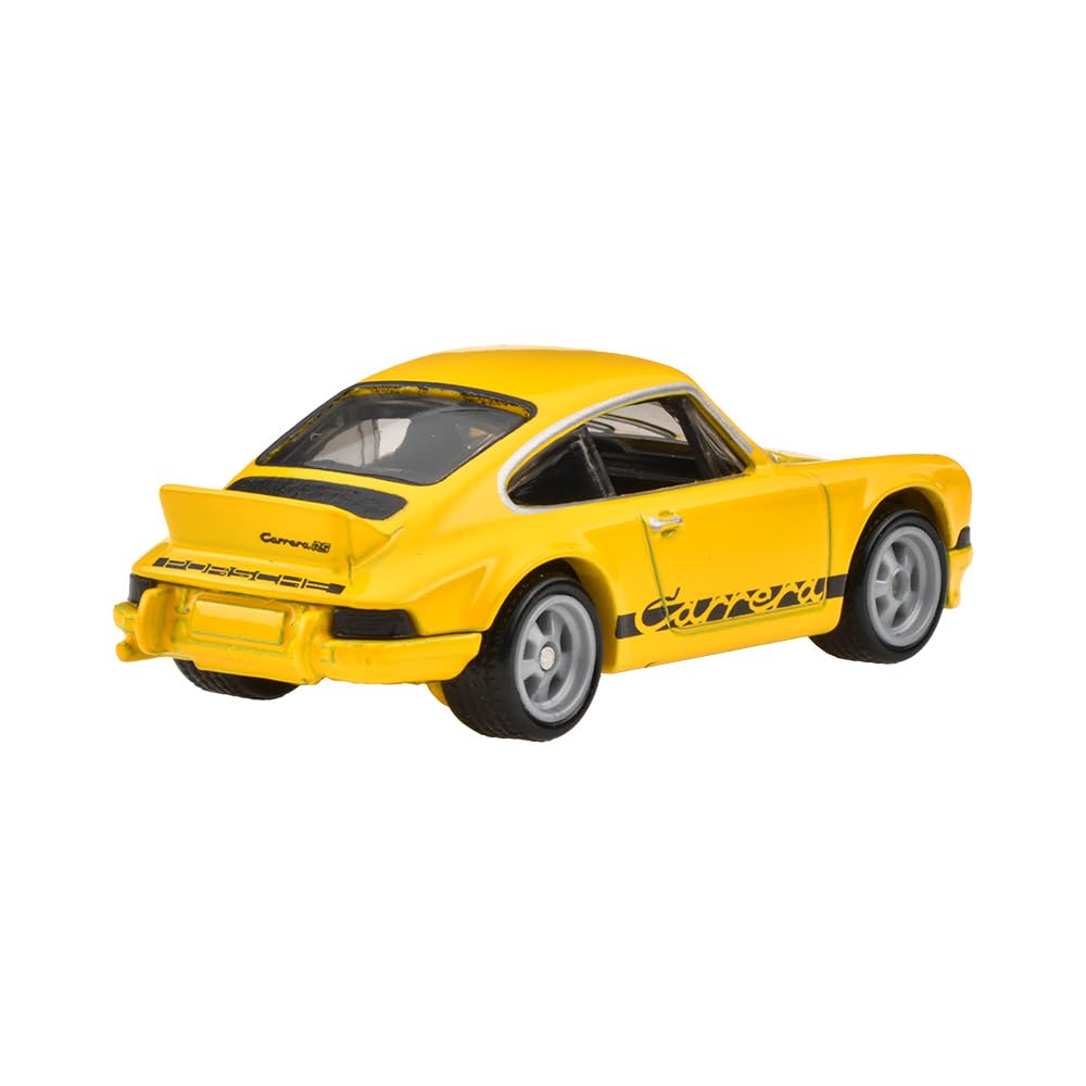 Hot Wheels Car Culture Hammered Drop Porsche 911 Carrera RS 2.7 Mini Car Toy Yellow HRW07 for Ages 3 and Up