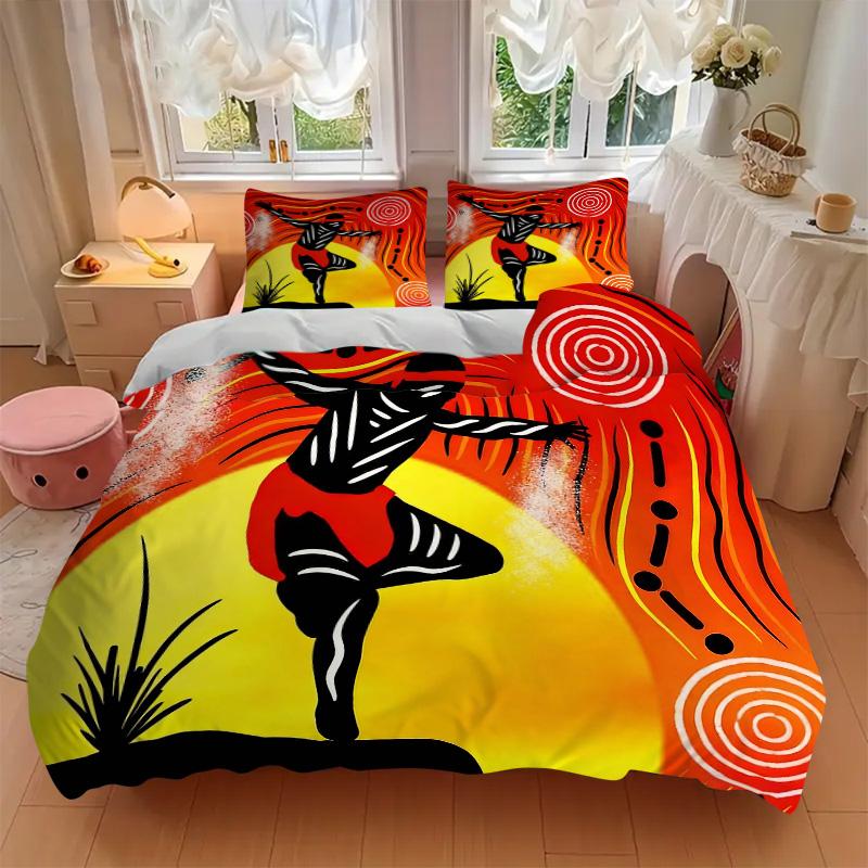 Dance Spirit Print 3Pcs Bedding Setduvet Cover With 2 Bedropillowcase Home Birthday Gift