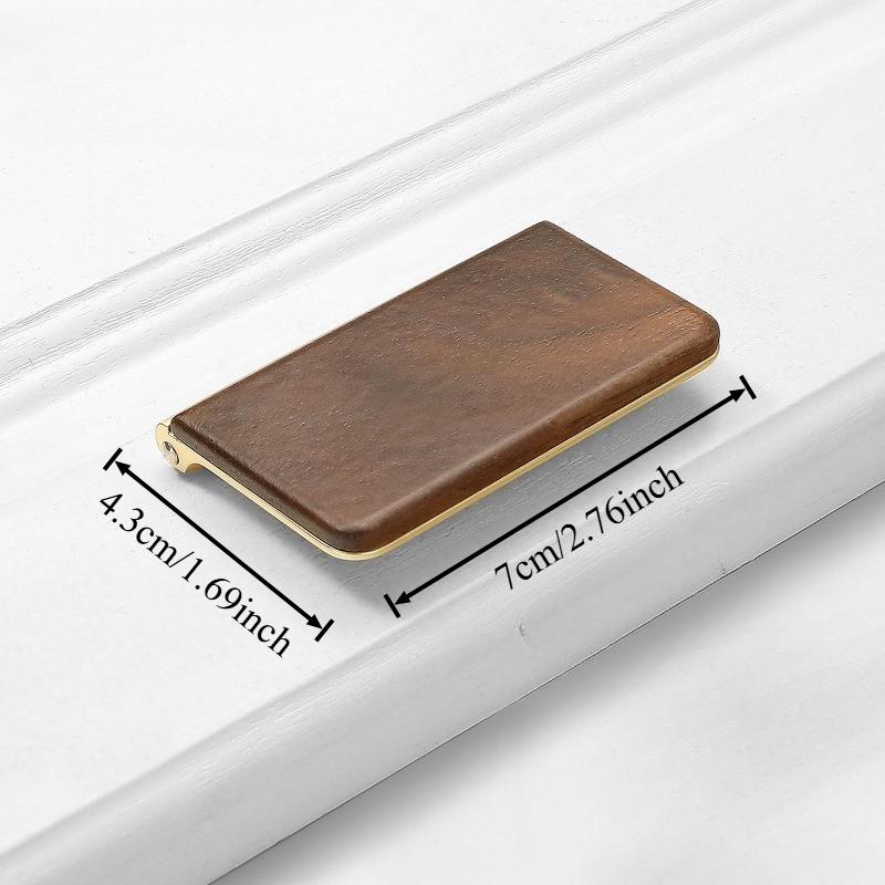 

Walnut Flip Handle No-drill Invisible Drawer Handle Modern Minimalist Wardrobe Cabinet Concealed Door Kitchen Cabinet Handle 1pc