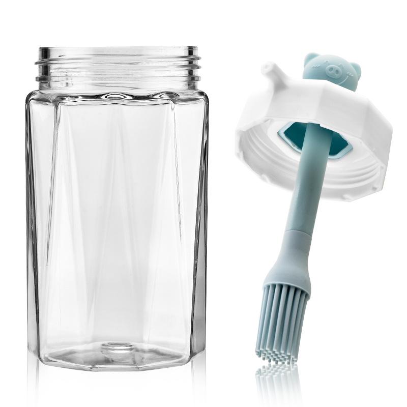 1pcs Silicone Oil Bottle Brush Kitchen Oil Brush Cute Pig Pot Soy Sauce Seasoning Pot Baking Brush Pancake Baking Grease ARI