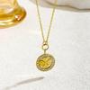 Elegant Four-Leaf Clover Zircon Necklace, Women's Luxury Titanium Pendant Clavicle Chain