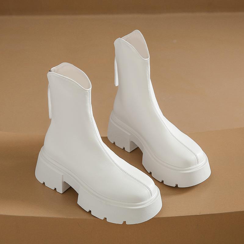 Modă Femei Cizme de Gleznă cu Platformă Modă Dama Talpă Groasă Vârf Rotund Cizme de Gleznă Cizme Scurte Iarnă Cizme Moto Bottine