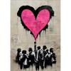 Pittura Diamante Fai da Te 5D Punto Croce Ricamo Arte Classica Banksy Ragazza con Orecchino di Perla Trapano Rotondo Completo Decorazione Casa Arte da Parete Regalo