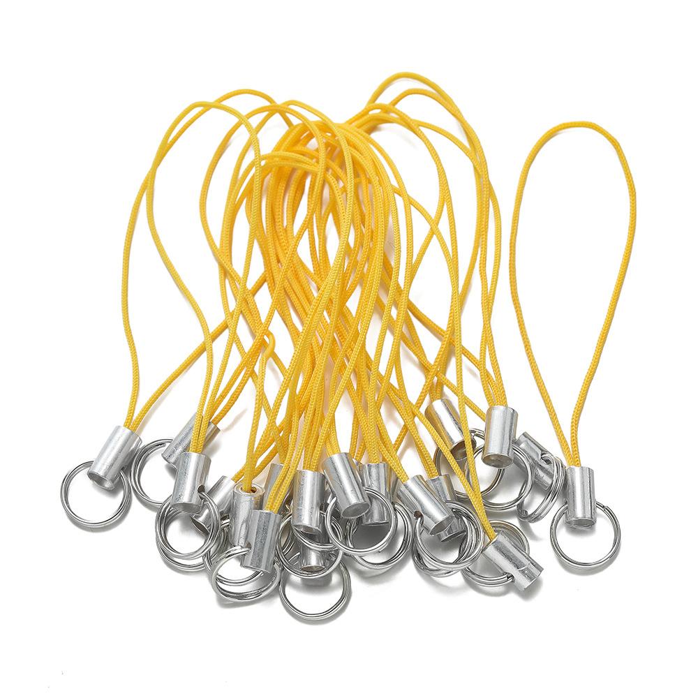 Mobile Set Charms for DIY Jewelry Accessories 50pcs Strap Charm Cord Lanyard Strap Cords Lobster Clasp Rope Keychains Hooks