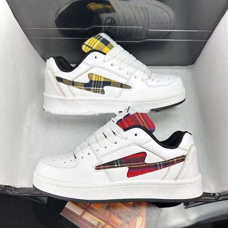 Summer plaid mandarin duck lightning bread shoes for men and women original high value breathable high quality couple board shoes men