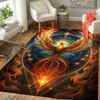 1pc Flame Phoenix Print, Design Indoor Area Rug, Soft, Anti-Slip, and Durable Gaming Room Decor for Bedroom, Living Room, and Exercise Rugs,