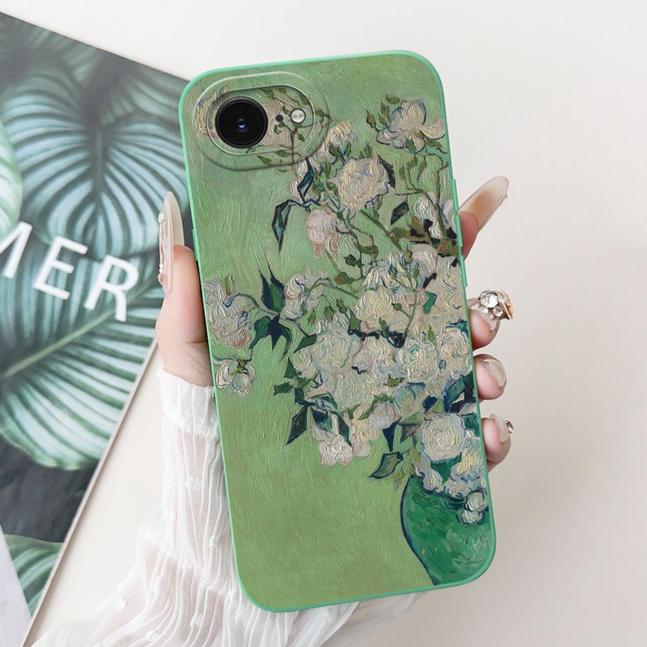 For iPhone 16E Case Popular Flower Cartoon Silicone Phone Cover For iPhone16E Funda For iPhone SE 2025 SE4 Shockproof Soft Cover
