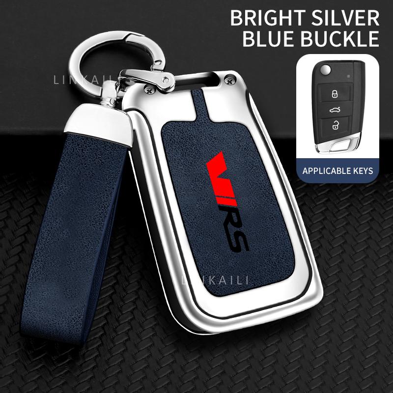 AAAJH1 Suitable for Skoda VIRS Scala Roomster Citigo Kodiaq Fabia Rapid Superb Zinc Alloy High-end Leather Car Key Chain Accessories